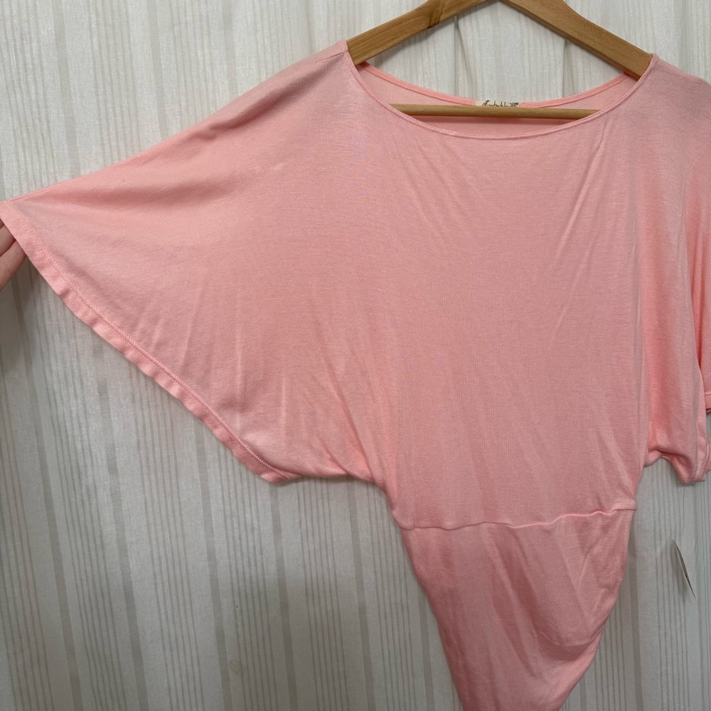 NWT💎 FREE PEOPLE Intimately Homebody Boatneck Bodysuit in Pink Salt - Picture 6 of 10